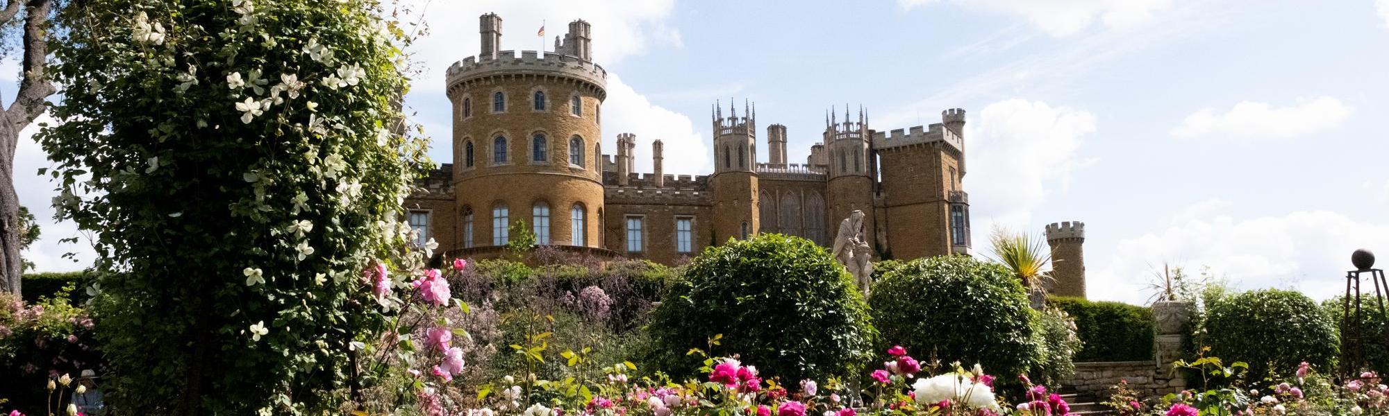 Belvoir_Castle with English roses